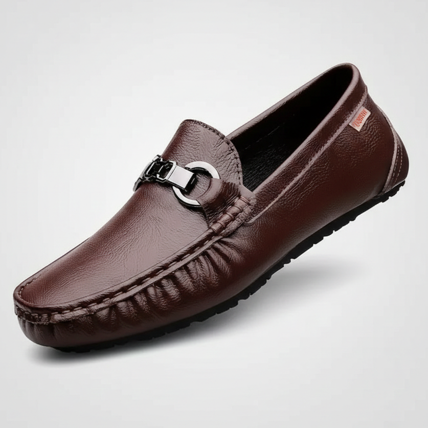 Alessio | Men’s  Pebbled Leather Driving Loafer