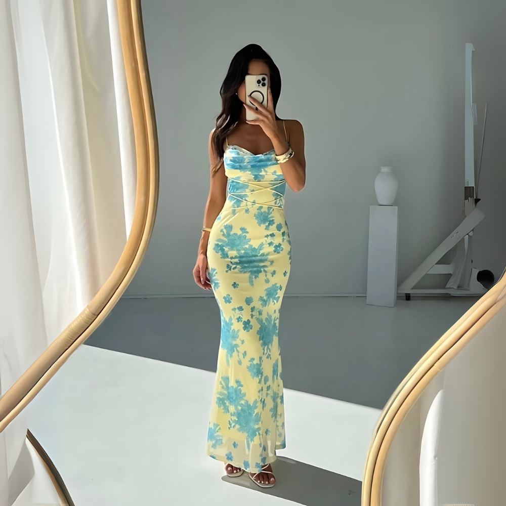 Mette | Women’s Floral Maxi Sleeveless Dress