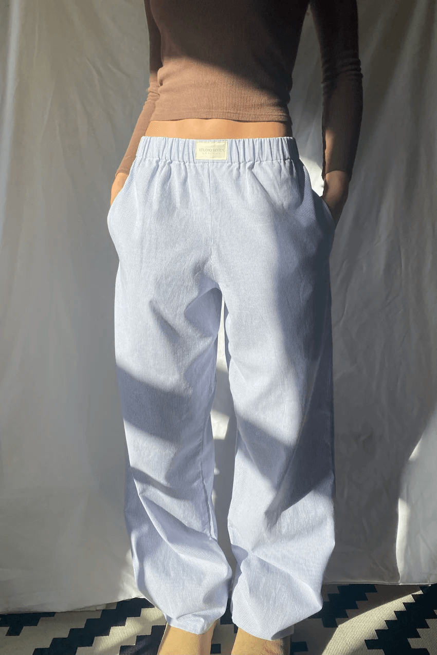 Belle | Women’s  Pinstripe Pajama-Style Trousers