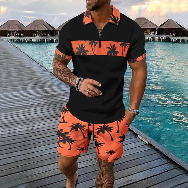 Pascal | Men’s Short Sleeve Palm Print Set
