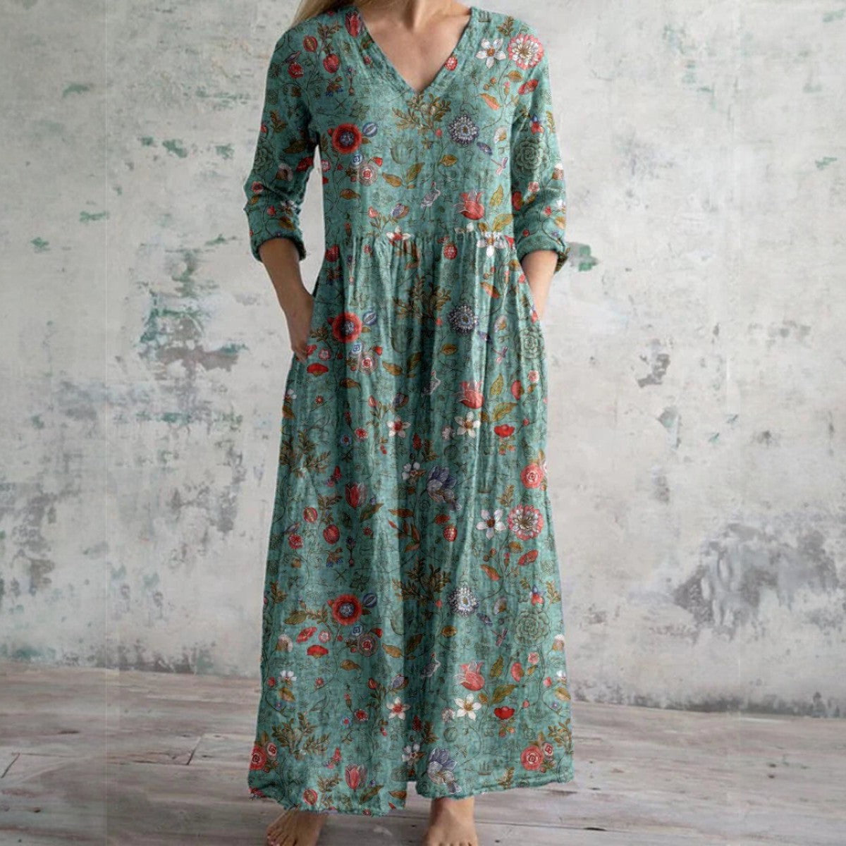 Livia | Women’s Long Sleeve Floral Maxi Dress