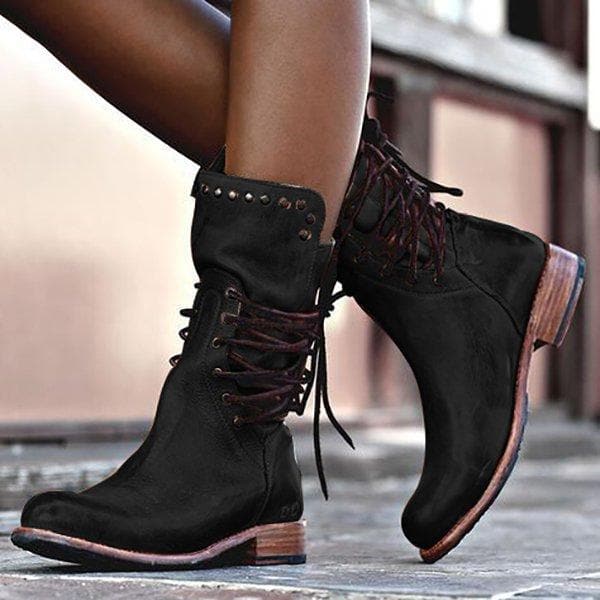 Sabine | Women’s Ankle Lace Up Studded Boots