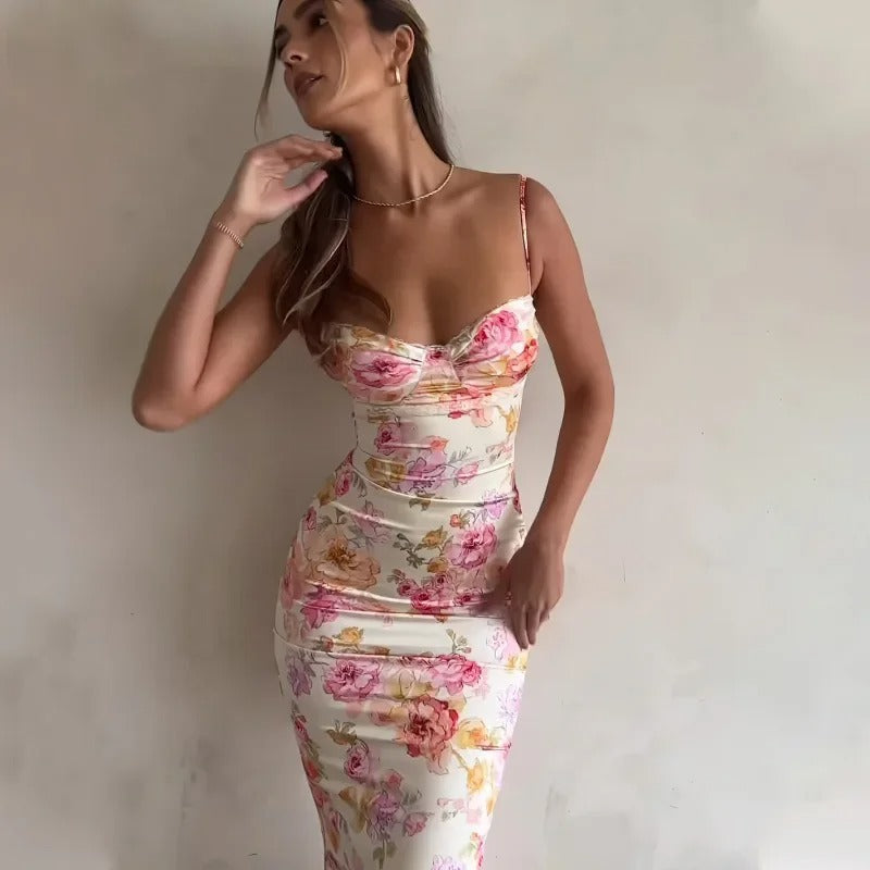 Faela | Women’s Floral Sleeveless Maxi Dress
