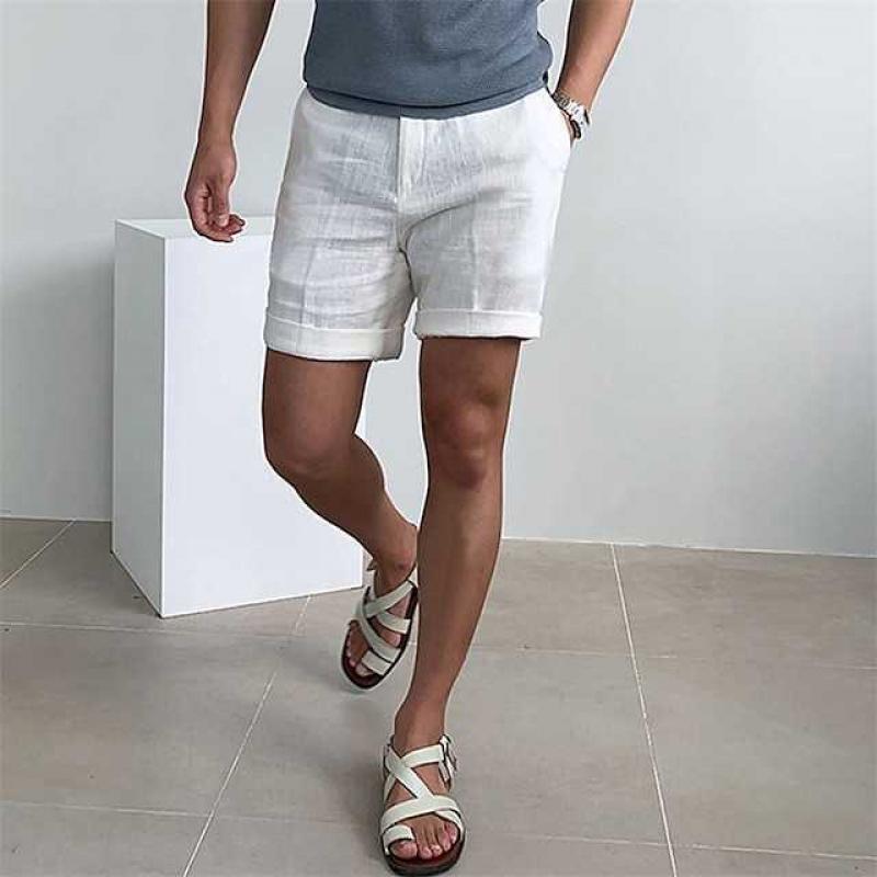 Emeric | Men's Linen Short Sleeve Shorts