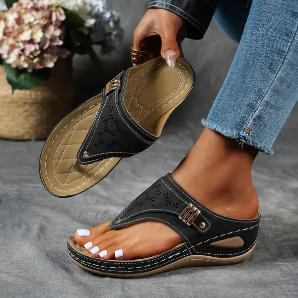 Diana | Women’s Orthopedic Wedge Flip Flops Sandals
