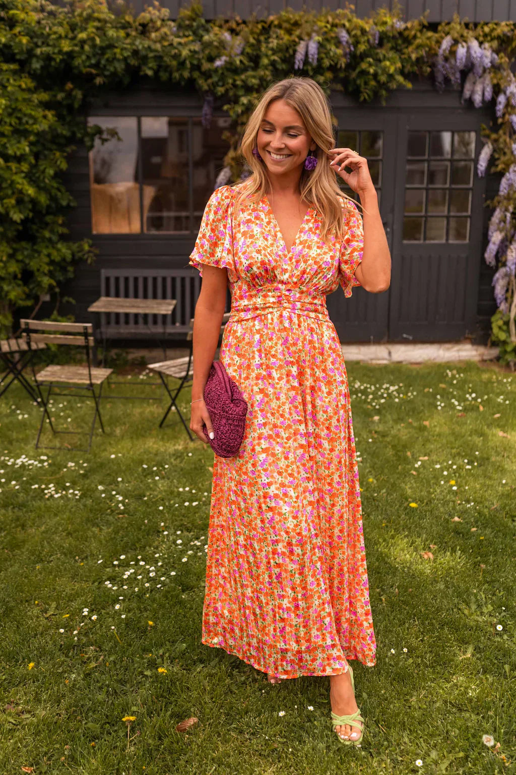 Lotte | Women’s Short Sleeves Floral Maxi Dress