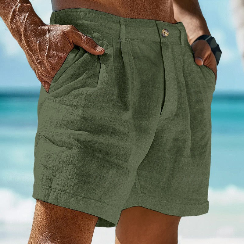 Achille | Men’s Pleated Chino Shorts